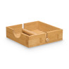 SQUARE BAMBOO TISSUE HOLDER 18,5X18,5CM