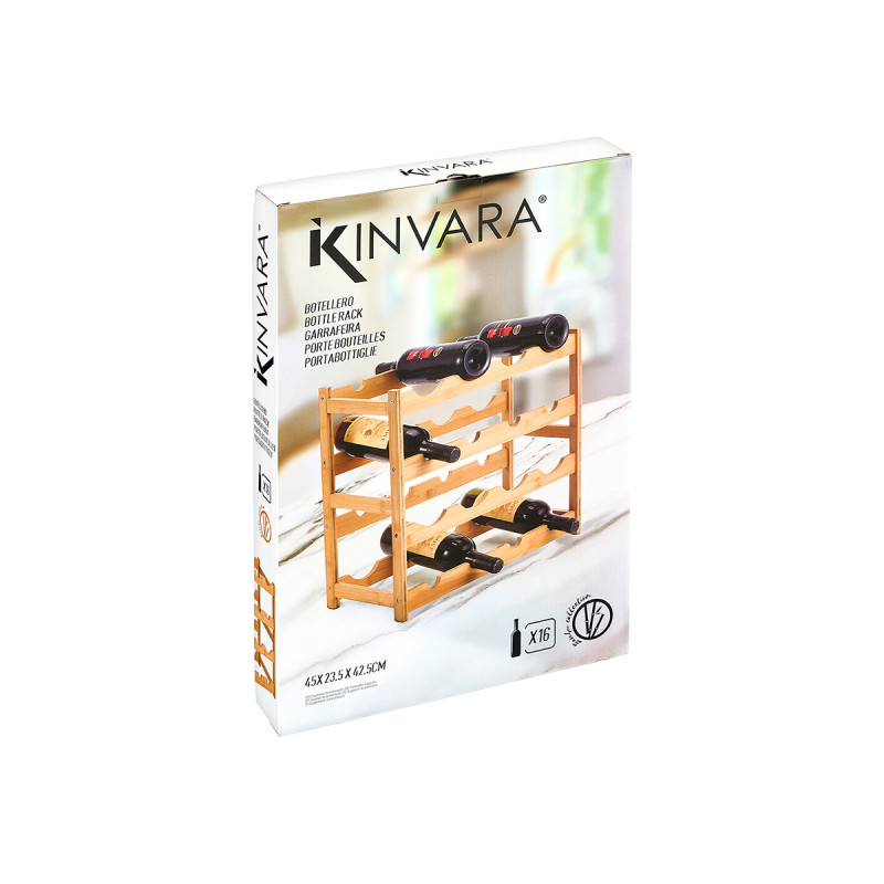 BOTTLE HOLDER BAMBOO 16 BOTTLE 