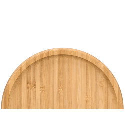 BANDEJA EM BAMBU REDONDA 20X20CM