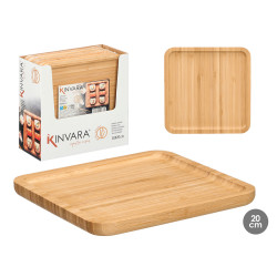 VASSOIO QUADRATO BAMBU 20X20CM