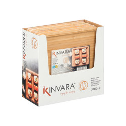 BANDEJA CUADRADA BAMBU 20X20CM