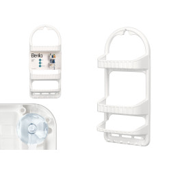 SCAFFALE A 3 ALTEZZE BIANCO GANCI  VENTOSE