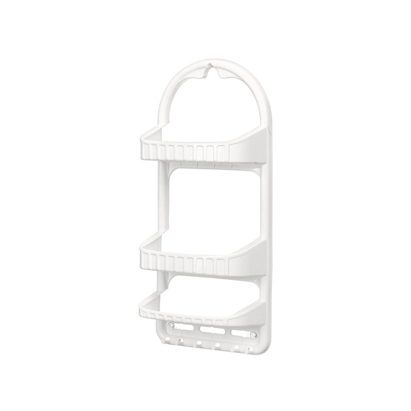 SHELF 3 HEIGHTS WHITE SUCTION CUP HANGERS