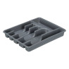 PLASTIC CUTLERY TRAY 6 SILVER COLORED HOLES