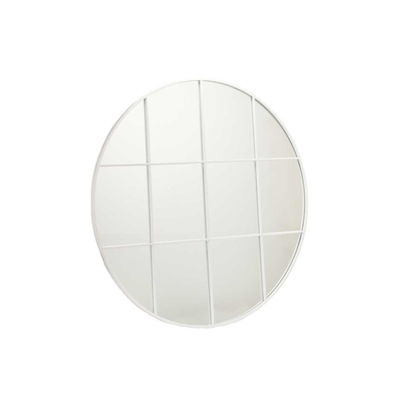 ESPELHO FORMA JANELA REDONDO 100CM BRANCO