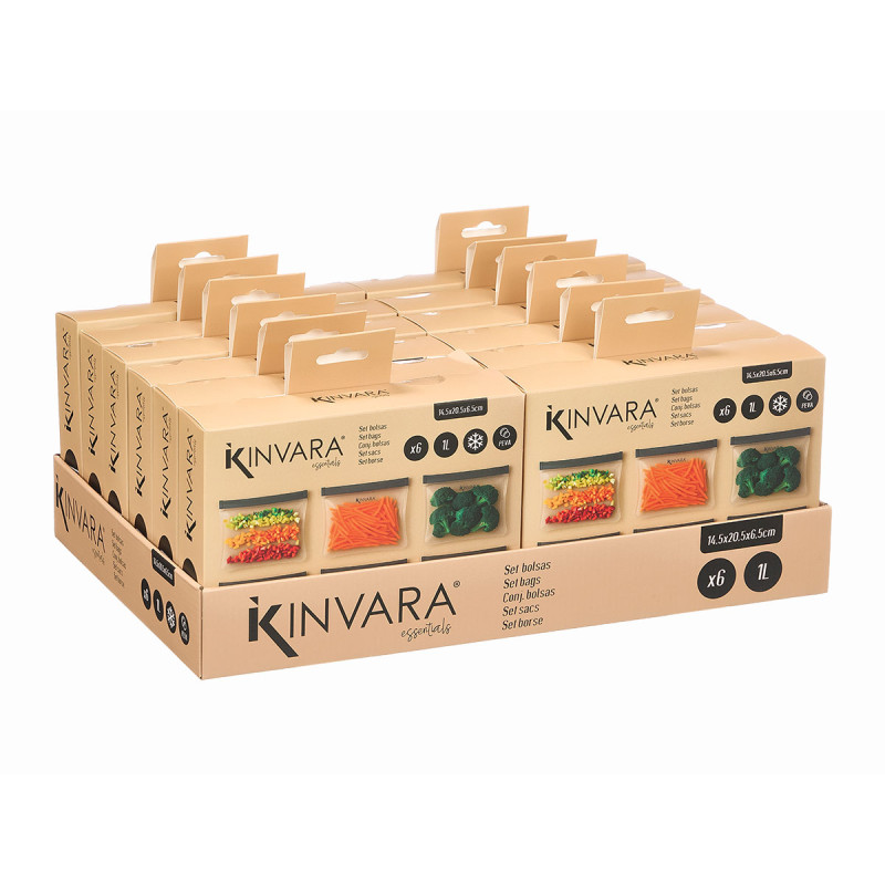 SET 6 BOLSAS PEVA 1000ML