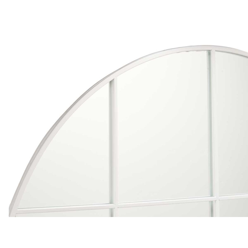 ESPELHO FORMA JANELA REDONDO 100CM BRANCO