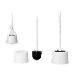PORTE BALAI DE TOILETTE BLANC NOIR