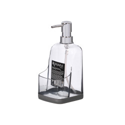 DOSIFICADOR COCINA ESTROPAJERO NEGRO GRIS 500 ML