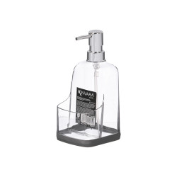 DISPENSADOR COZINHA TRANSPARENTE CINZA 500ML