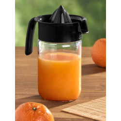 ESPREMEDOR VIDRO 660ML PRETO