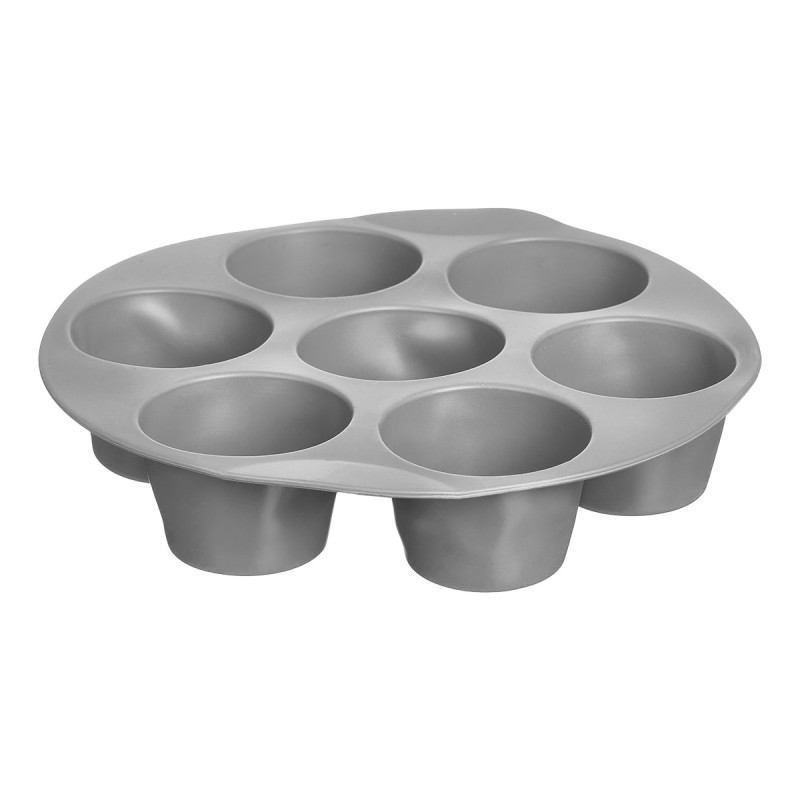 MOLDE FRITADEIRA AR SILICONE 7 COMPARTIMENTOS CINZ