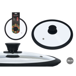 COUVERCLE EN VERRE SILICONE 28CM DIAM