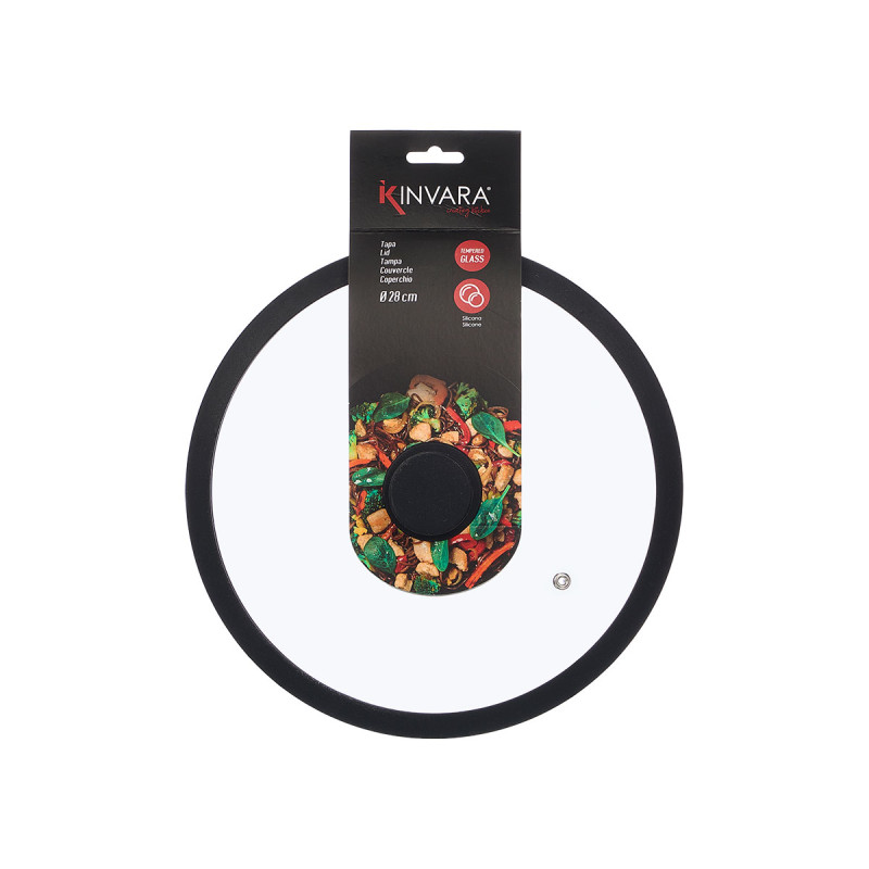 COUVERCLE EN VERRE SILICONE 28CM DIAM
