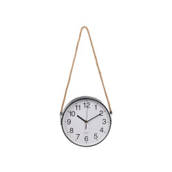 RELOJ PARED CUERDA COLGAR NEGRO 25CM