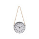 HORLOGE MURALE NOIRE CORDE A SUSPENDRE 25CM