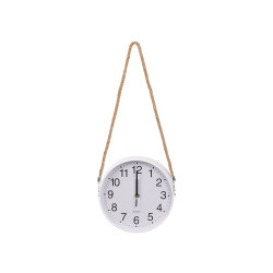 RELOJ PARED CUERDA COLGAR BLANCO 25CM