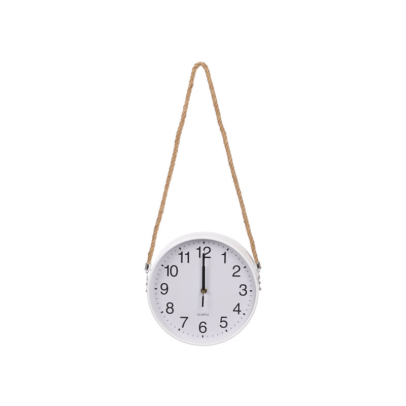 RELOJ PARED CUERDA COLGAR BLANCO 25CM