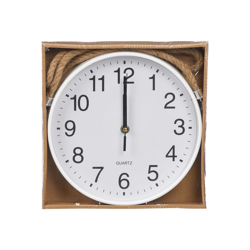WHITE WALL CLOCK HANGING ROPE 25CM