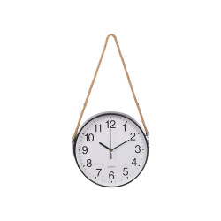RELOJ PARED CUERDA COLGAR NEGRO 30CM