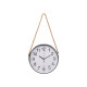 HORLOGE MURALE NOIRE CORDE A SUSPENDRE 30CM
