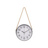 HORLOGE MURALE NOIRE CORDE A SUSPENDRE 30CM