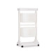 MEUBLE A LEGUMES PLASTIQUE 2 HAUTEURS ROUES BLANC
