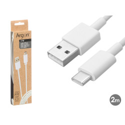 CÂBLE USB À C BLANC 2M