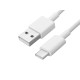WHITE USB TO C CABLE 2M