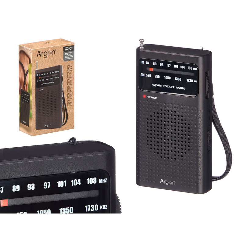 RADIO TASCABILE AM FM A BATTERIE NERA