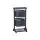 PLASTIC BASKET ORGANIZER 2 HGTS WHEELS ANTHRACITE