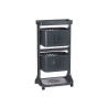 PLASTIC BASKET ORGANIZER 2 HGTS WHEELS ANTHRACITE