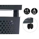 PLASTIC BASKET ORGANIZER 2 HGTS WHEELS ANTHRACITE