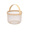 PANIER BAMBOU BEIGE A ANSE RONDE
