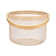 CESTA REDONDA ASA BAMBU BEIGE