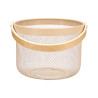 PANIER BAMBOU BEIGE A ANSE RONDE