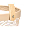 PANIER BAMBOU BEIGE A ANSE RONDE