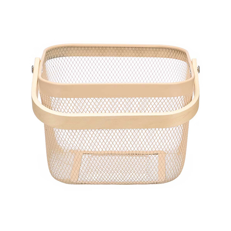 PANIER CARRE BAMBOU BEIGE