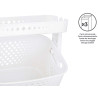ABBIGLIAMENTO PLASTICA 2 FILE RUOTE BIANCO