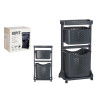 ABBIGLIAMENTO IN PLASTICA 2 FILE RUOTE ANTRACITE