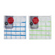 50X50CM BLUE GREEN SQUARES MICROFIBER CLOTH ASSORT