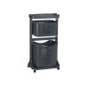 ABBIGLIAMENTO IN PLASTICA 2 FILE RUOTE ANTRACITE
