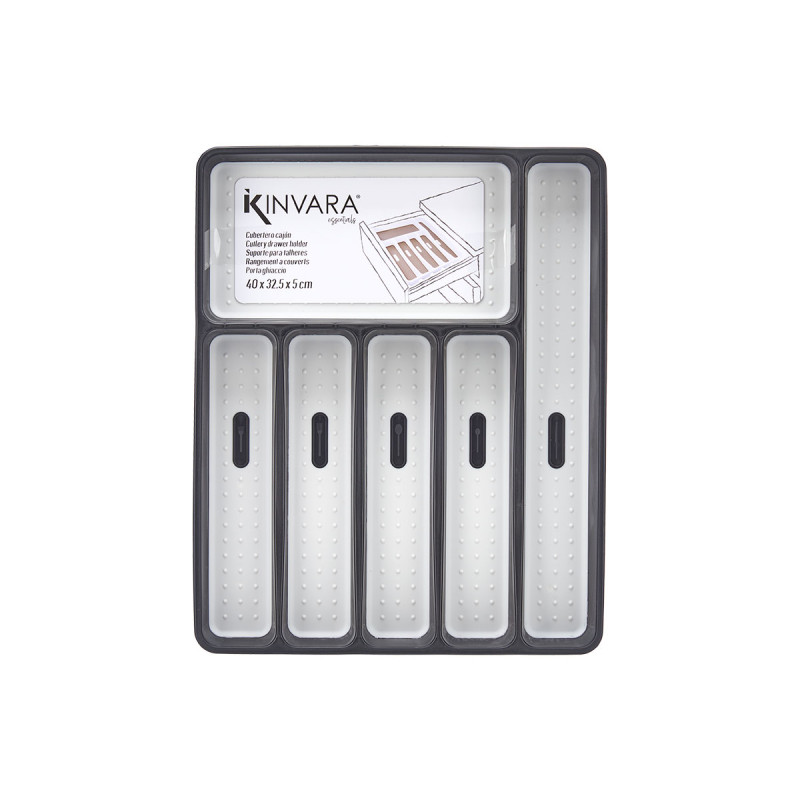 PORTA TALHERES SILICONE 6 DIVISOES SORT