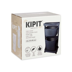 ABBIGLIAMENTO IN PLASTICA 2 FILE RUOTE ANTRACITE