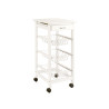 TROLLEY WOOD METAL 3 SHELVES WHITE