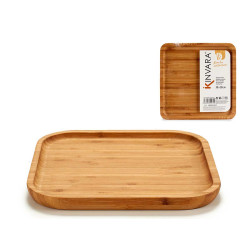 TABLA BAMBU CUADRADA PEQUEÑA APERITIVO 20X20CM