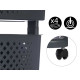 CESTO ROUPA PLASTICO 2 ALTURAS RODAS ANTRACITE  