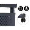 CESTO ROUPA PLASTICO 2 ALTURAS RODAS ANTRACITE  