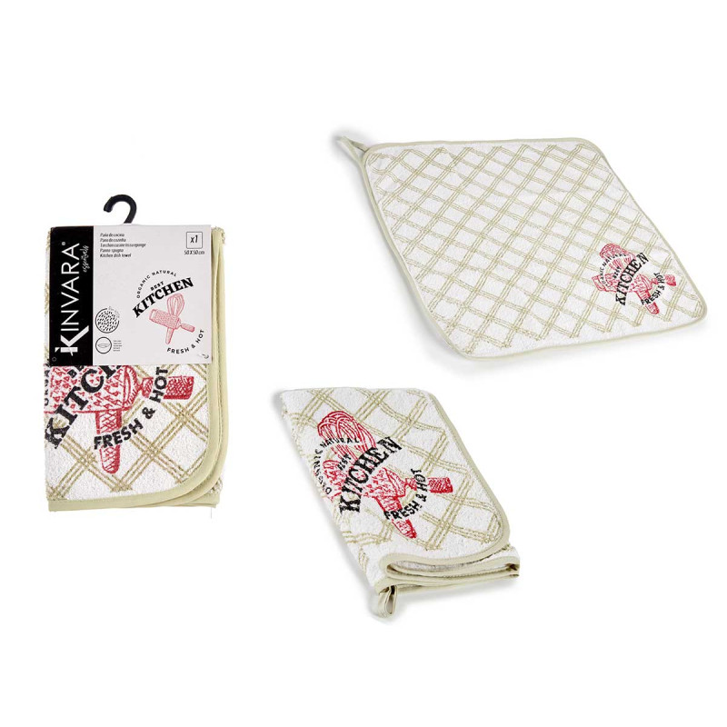 KITCHEN DISH TOWEL CURLY 50CM FRESH