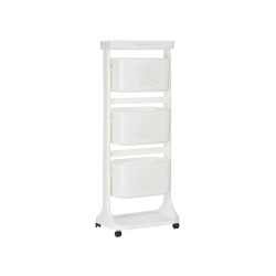 MOVEL PLASTICO 3 ALTURAS RODAS BRANCO 